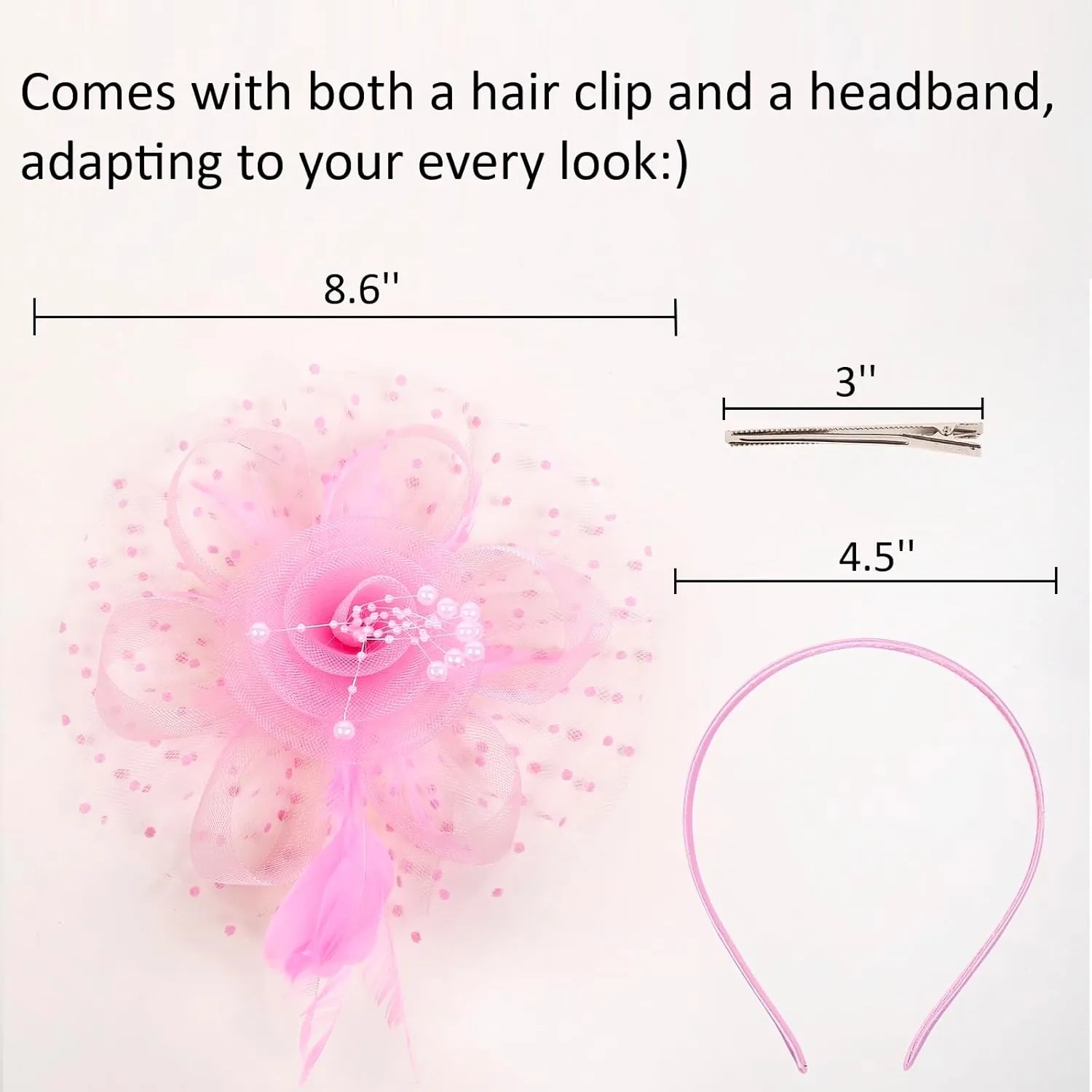 WOVOWOVO Women's Fascinators Hats Fascinators for Women Tea Party Cocktail Wedding Headwear Headband for Women Girls